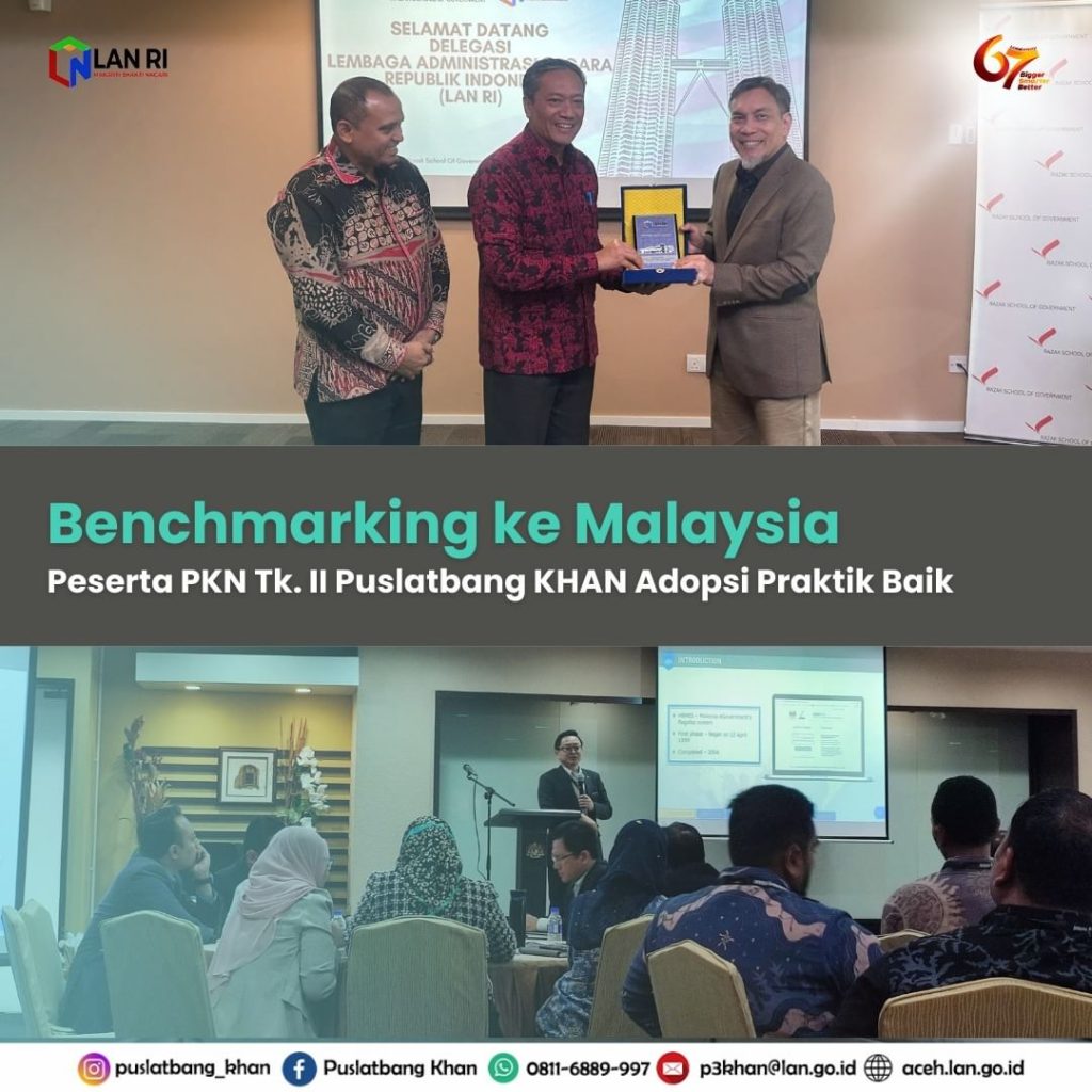 Peserta Pelatihan Kepemimpinan Tingkat II Angkatan XVII Tahun 2024 Puslatbang KHAN melaksanakan kegiatan benchmarking di Malaysia