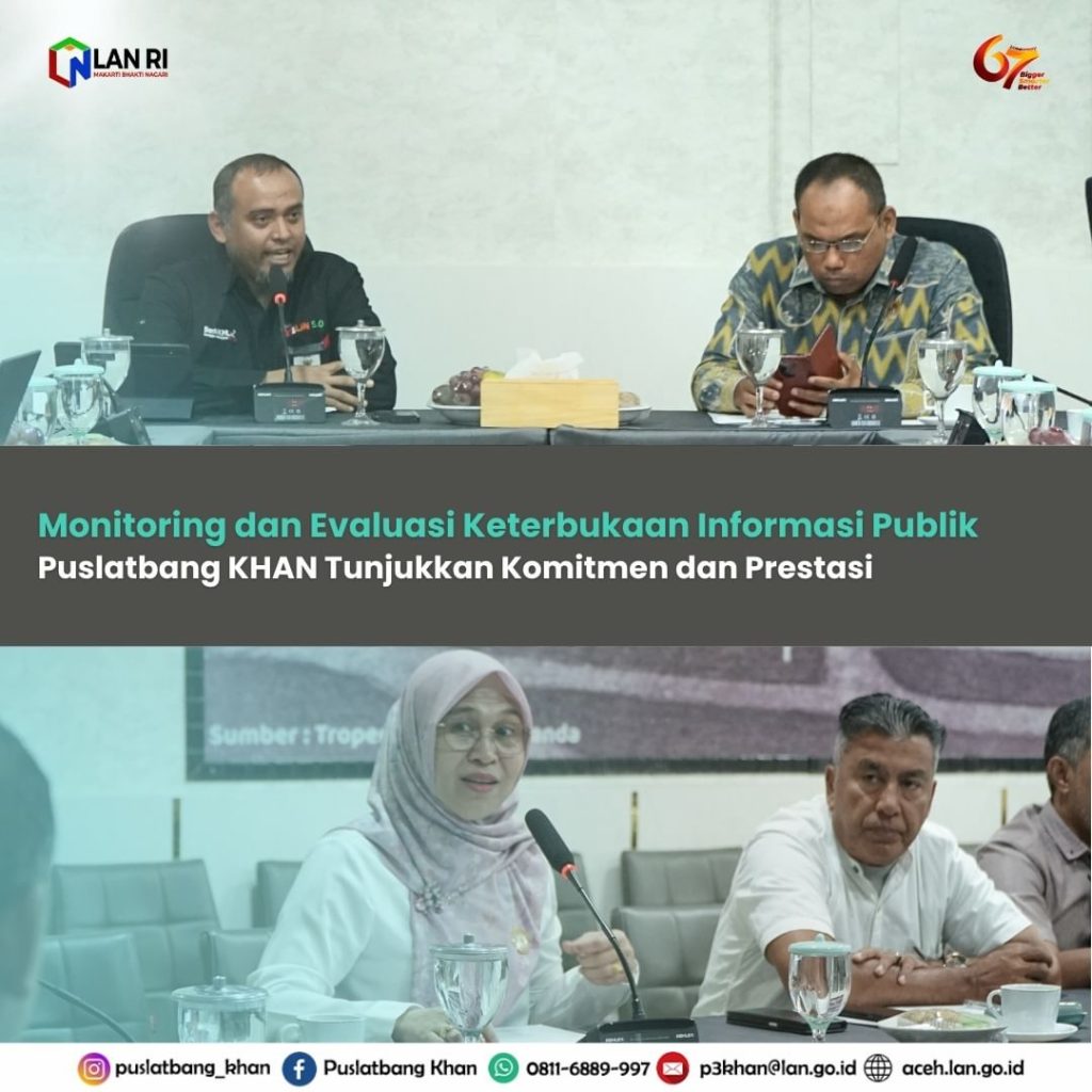 Monitoring dan Evaluasi Keterbukaan Informasi Publik, Puslatbang KHAN Tunjukkan Komitmen dan Prestasi