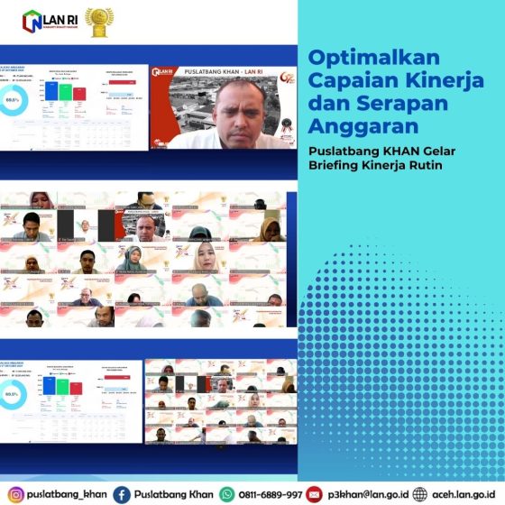 Puslatbang KHAN Gelar Briefing Kinerja Rutin: Optimalkan Capaian Kinerja dan Serapan Anggaran