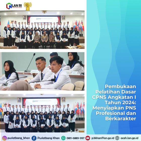 Pembukaan Pelatihan Dasar CPNS Angkatan I Tahun 2024: Menyiapkan PNS Profesional dan Berkarakter