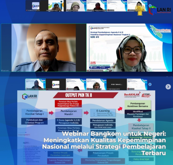 Puslatbang KHAN LAN Bahas Strategi Pembelajaran untuk Peningkatan Kompetensi ASN melalui Webinar Seri Bangkom