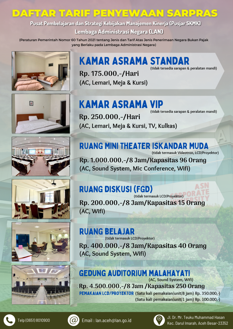 Flyer Tarif Sewa Sarpras Pusjar SKMK